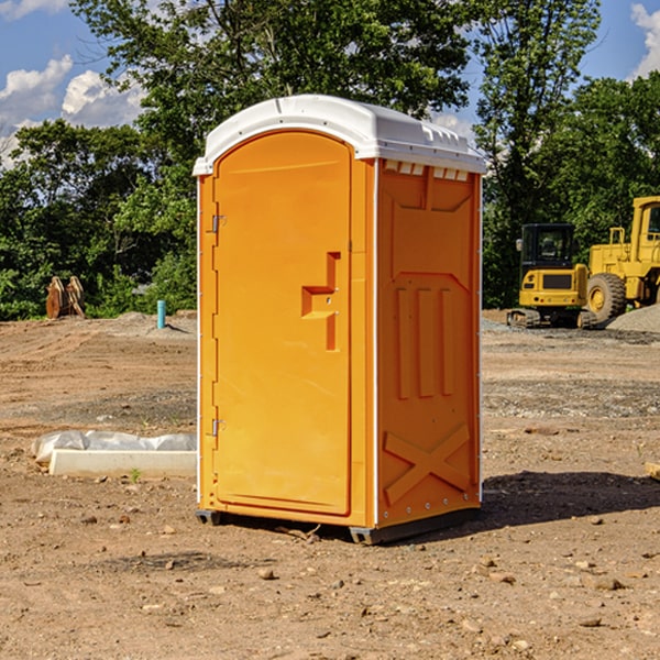 how often are the porta potties cleaned and serviced during a rental period in Bigelow AR